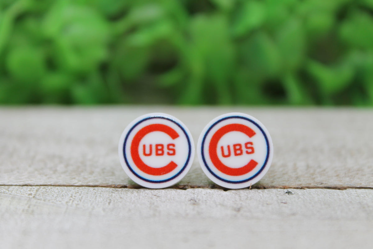 Chicago Cubs Stud Earrings