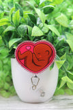 Baby Womb Heart Badge Reel Aaria Tees