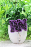 RN Purple Leopard Glitter Badge Reel Aaria Tees