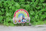 Autism Awareness Gnome Rainbow Badge Reel Aaria Tees