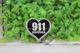911 Dispatcher Heart Badge Reel Aaria Tees