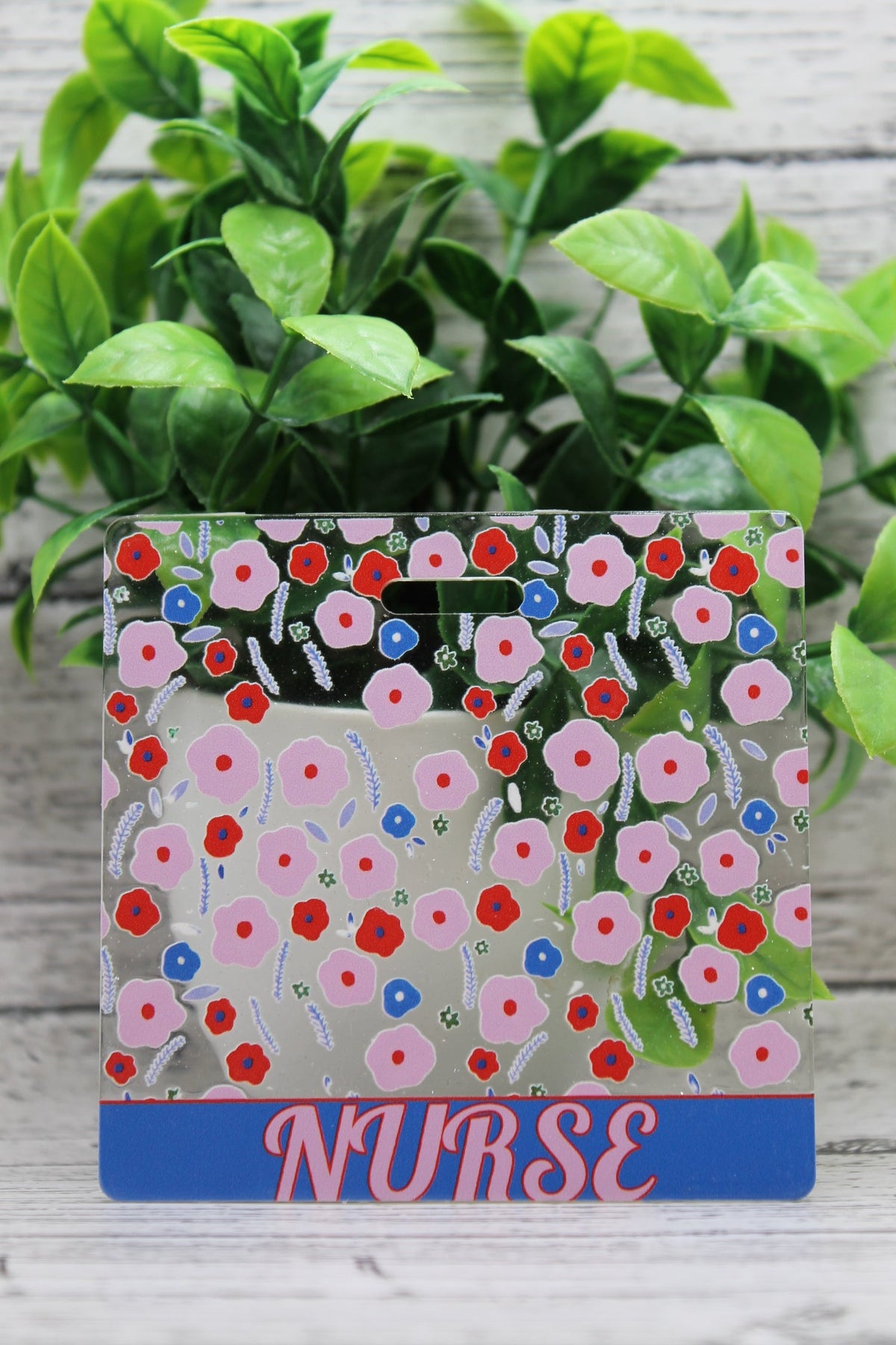 NURSE Pink and Red Poppy Badge Buddy