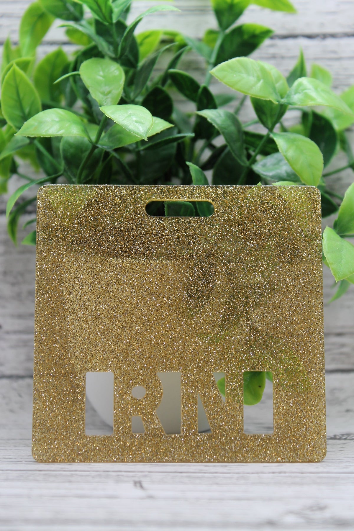 RN Gold Glitter Badge Buddy