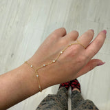 Floating Diamond Hand Chain Bracelet Aaria Tees