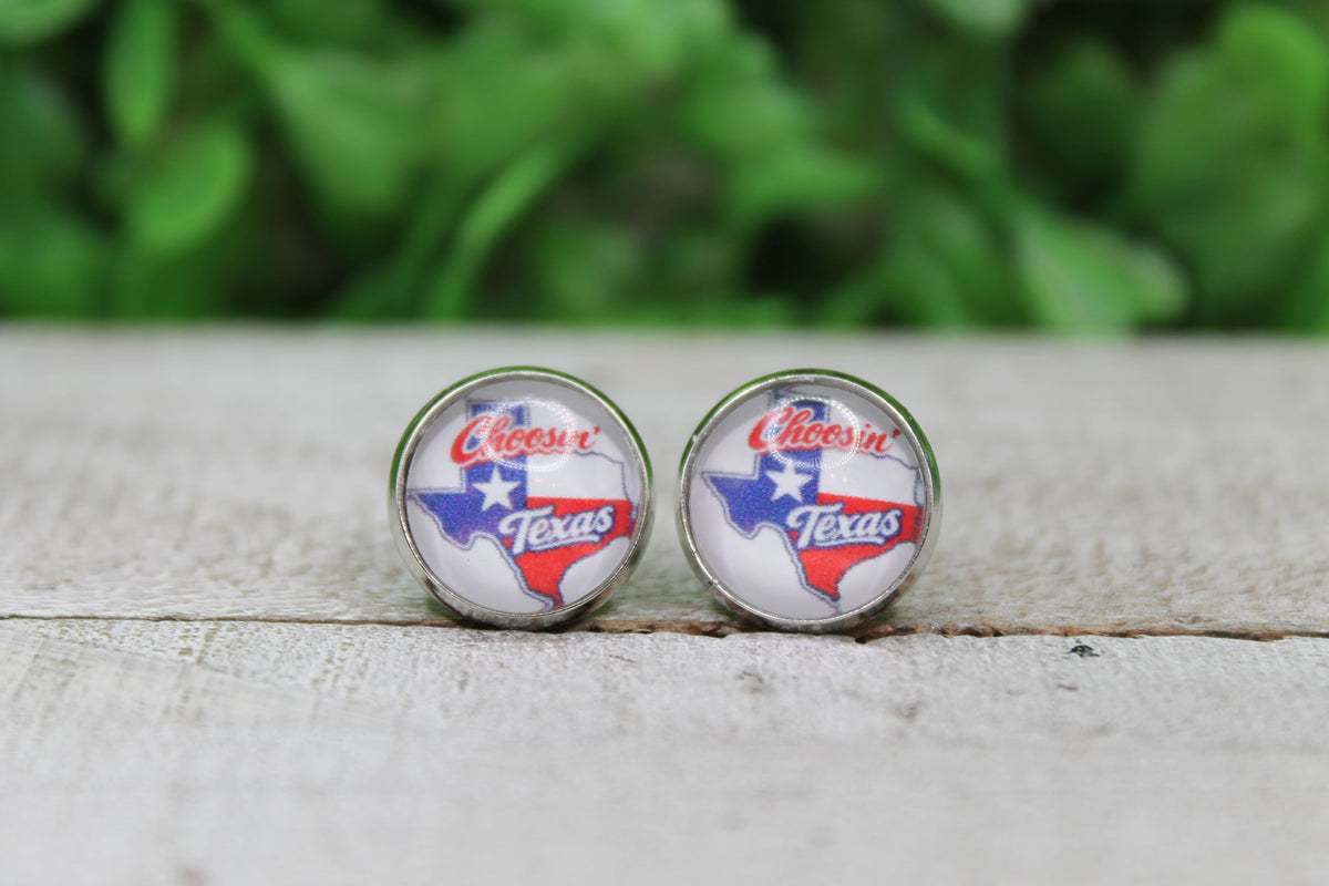 Choosin Texas Glass Stud Earrings