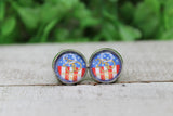 250 Years of Freedom Glass Stud Earrings Aaria Tees