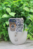 All I Need is Coffee and My Cat Badge Reel Aaria Tees