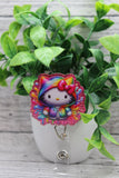 Color Splatter Cat Badge Reel Aaria Tees