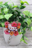 Tropical Flower Cat Badge Reel Aaria Tees