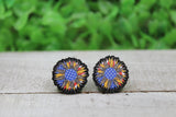 Patriotic Sunflower Stud Earrings Aaria Tees