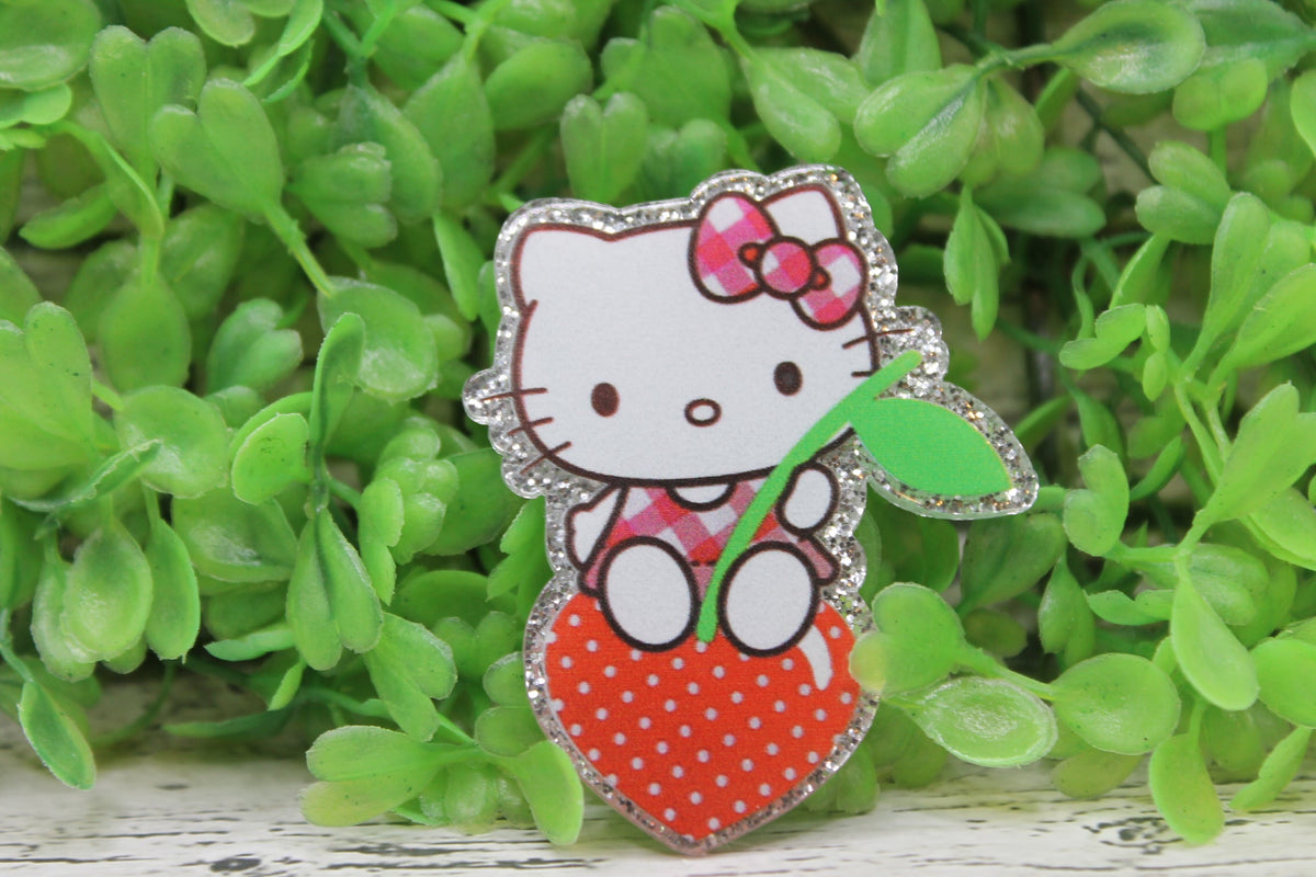 Cherry with Cat Badge Reel
