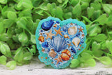 Seashell Beach Heart Badge Reel Aaria Tees