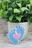 Blue Baby Feet NICU 3D Badge Reel Aaria Tees