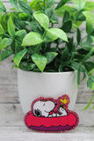 Pool Floaty Dog and Bird Badge Reel Aaria Tees