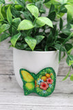Beautiful Green Tropical Butterfly Badge Reel Aaria Tees
