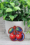 Red Cherries Badge Reel Aaria Tees