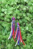 Patriotic Tassel Star Charm Dangle Earrings Aaria Tees