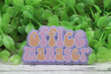 Office Manager Purple Badge Reel Aaria Tees