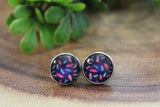 Colorful Feathers Stud Earrings Aaria Tees