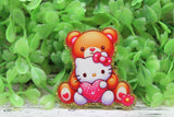Teddy Bear and Cat Badge Reel Aaria Tees