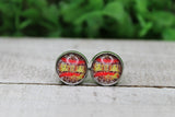 BASEBALL on Leopard Stud Earrings Aaria Tees