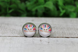 Retro Cat Mama Stud Earrings Aaria Tees