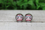 Baseball Mom with Stitching & Leopard Stud Earrings Aaria Tees
