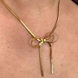 Lily Bow Necklace Aaria Tees