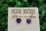 Purple Shimmer Tulip • Stud Earrings Aaria Tees