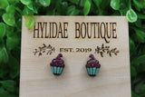 Cupcake Stud Earrings Aaria Tees