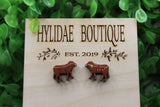 Brown Cow Stud Earrings Aaria Tees