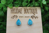 Shimmer Rain Drops Stud Earrings Aaria Tees
