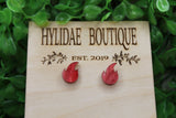 Shimmer Flames Stud Earrings Aaria Tees
