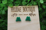 Green Frog Stud Earrings Aaria Tees