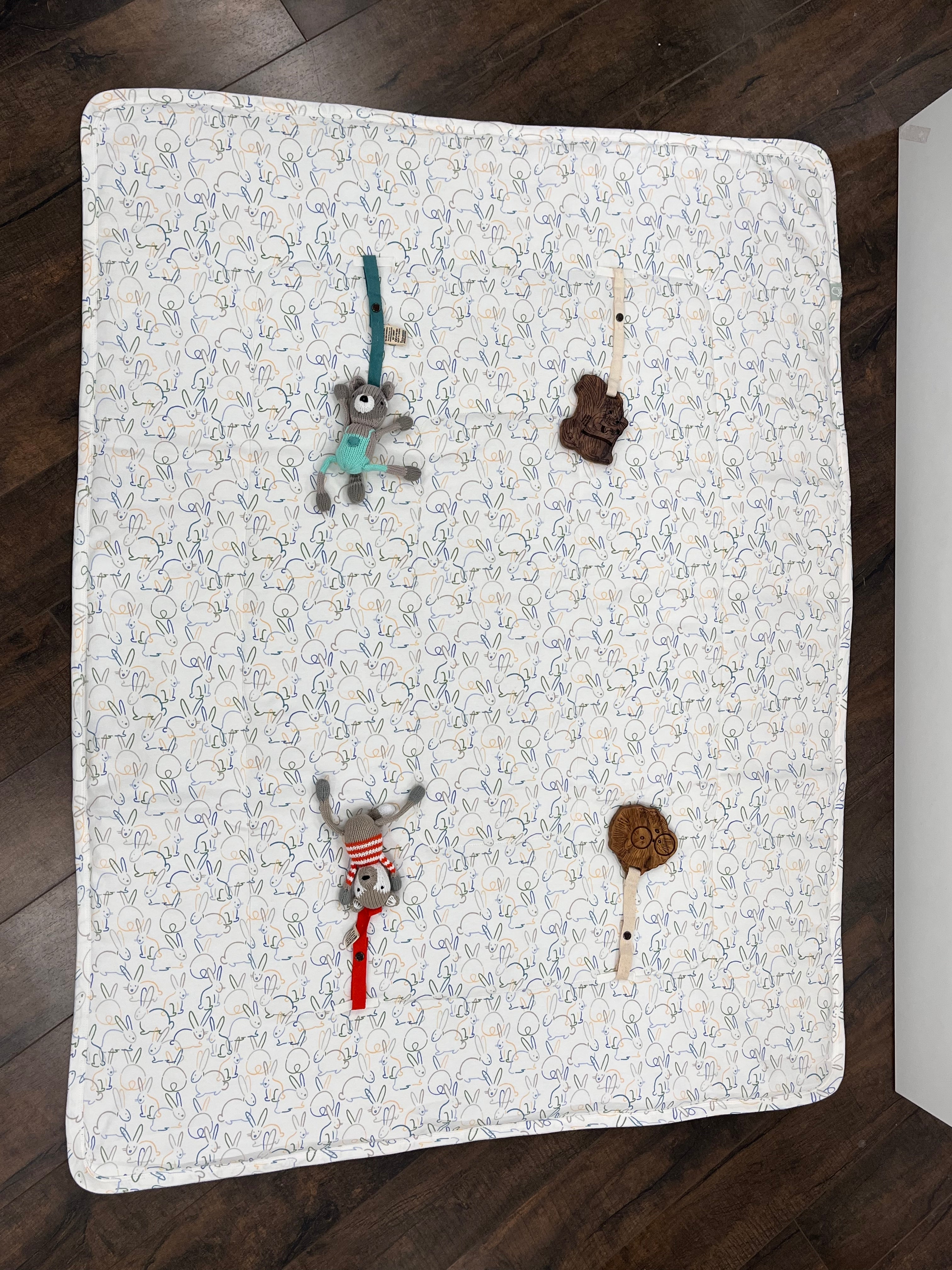 Organic Play Mat | Rectangle | Bunnies - Aaria Tees Aaria Tees