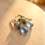 Sky Blue Quartz Bala Earrings Aaria Tees