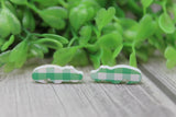 Green Plaid Alligators Stud Earrings Aaria Tees
