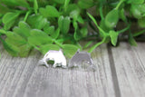 Silver Mirror Sharks Stud Earrings Aaria Tees