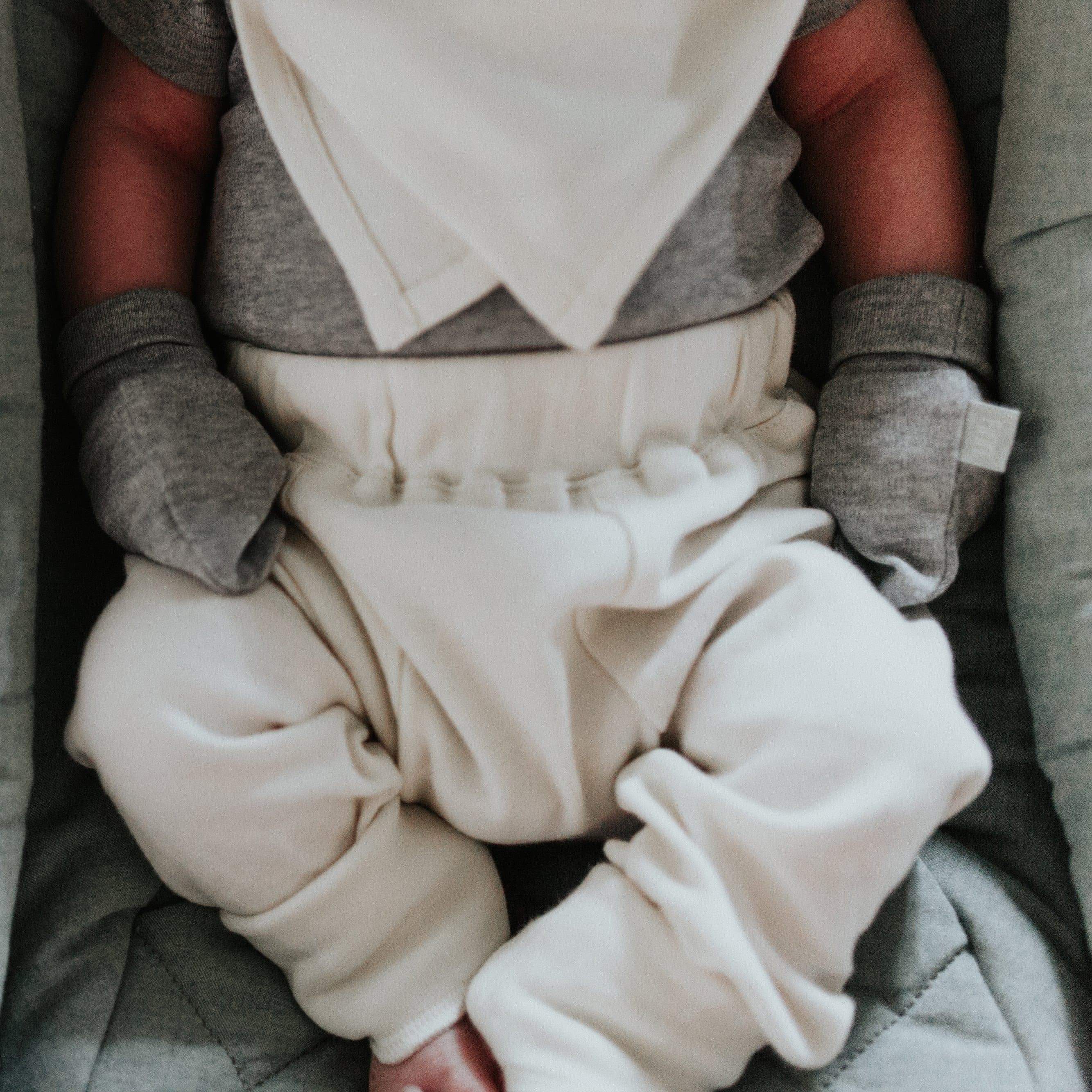 2 pc. pants set | ivory & heather grey - Aaria Tees Aaria Tees