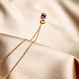 Iolite Mini Drop Layering Necklace Aaria Tees