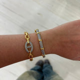 Rosie Two Tone Pave Bracelet Aaria Tees