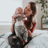 2 pc. pants set | ivory & heather grey - Aaria Tees Aaria Tees