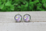Fear Checkered Glass Stud Earrings Aaria Tees