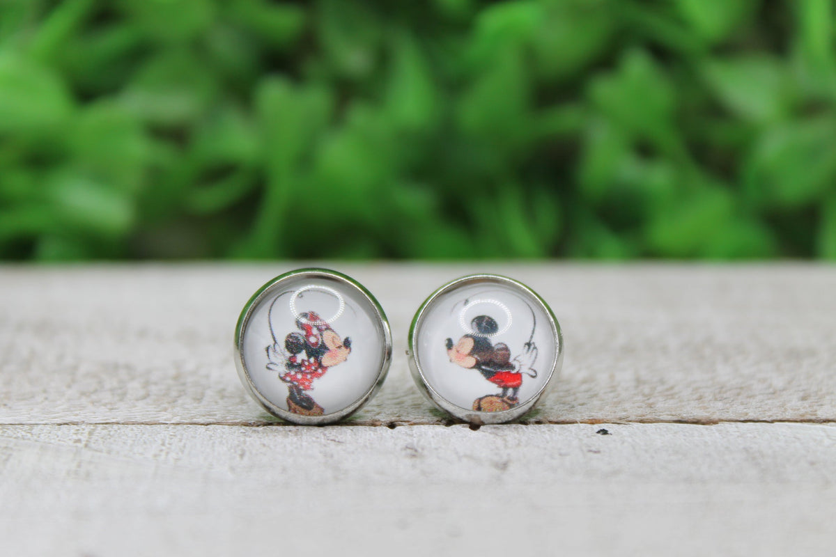 Love 12mm Glass Stud Earrings