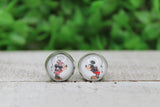 Love 12mm Glass Stud Earrings Aaria Tees