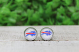 Buffalo Bills 12mm Glass Stud Earrings Aaria Tees