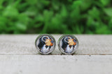 TN Vols Mascot 12mm Glass Stud Earrings Aaria Tees