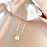 Coin Pearl Necklace Aaria Tees