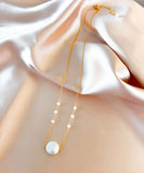 Coin Pearl Necklace Aaria Tees