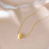 Gold Disc Layering Pendant Aaria Tees